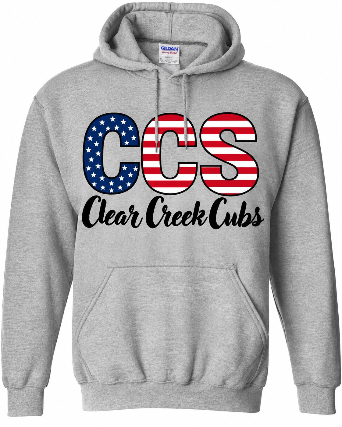 Clear Creek American Flag logo Hoodie 2026 G185