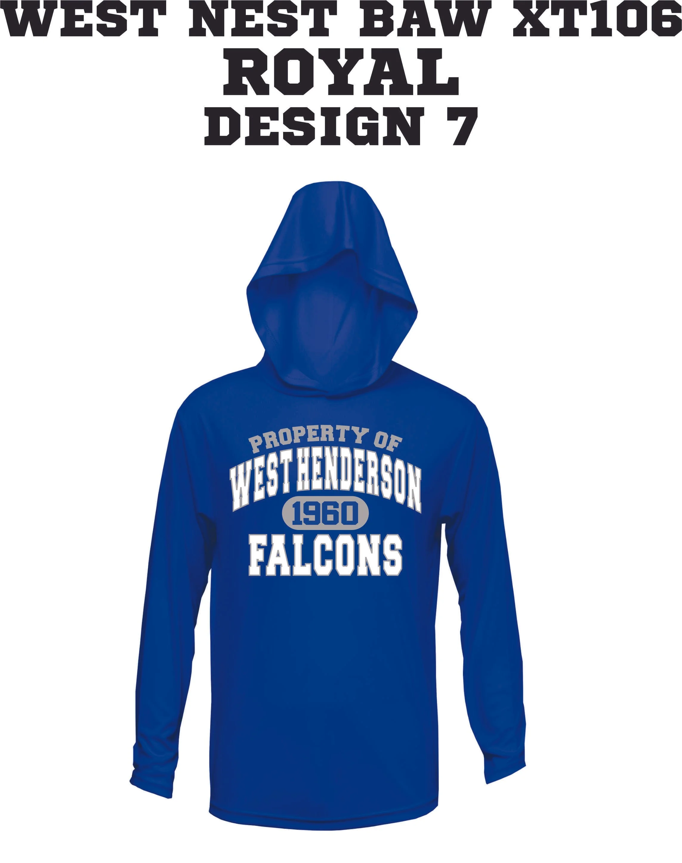 WEST NEST 2025 - BAW XT106 LS HOODED FISHING SHIRTS -  ROYAL DESIGN 7