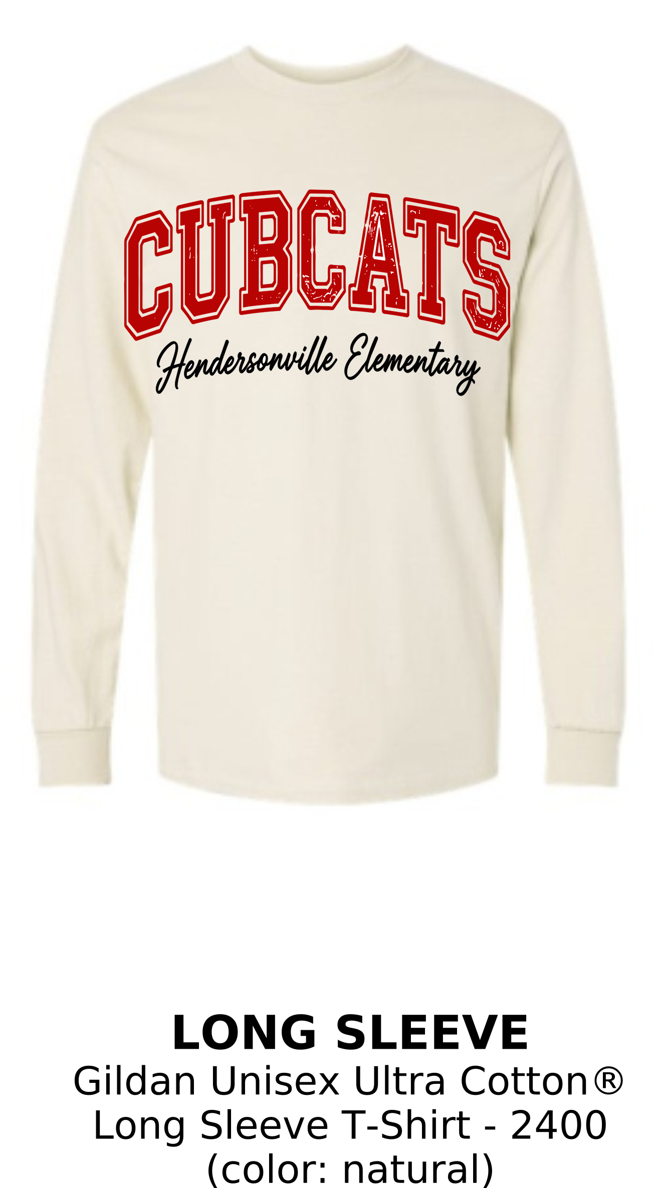 Hendersonville Elementary - Cubcats Collegiate - Adult Crewneck Sweatshirt