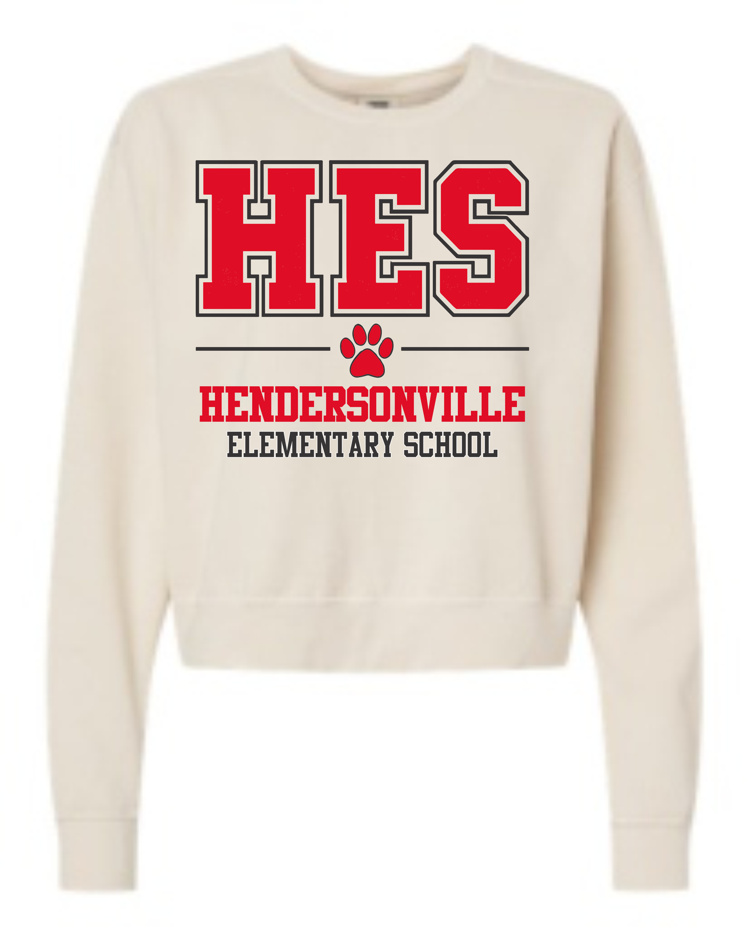 Hendersonville Elementary - HES Collegiate - Women's Crop Sweatshirt