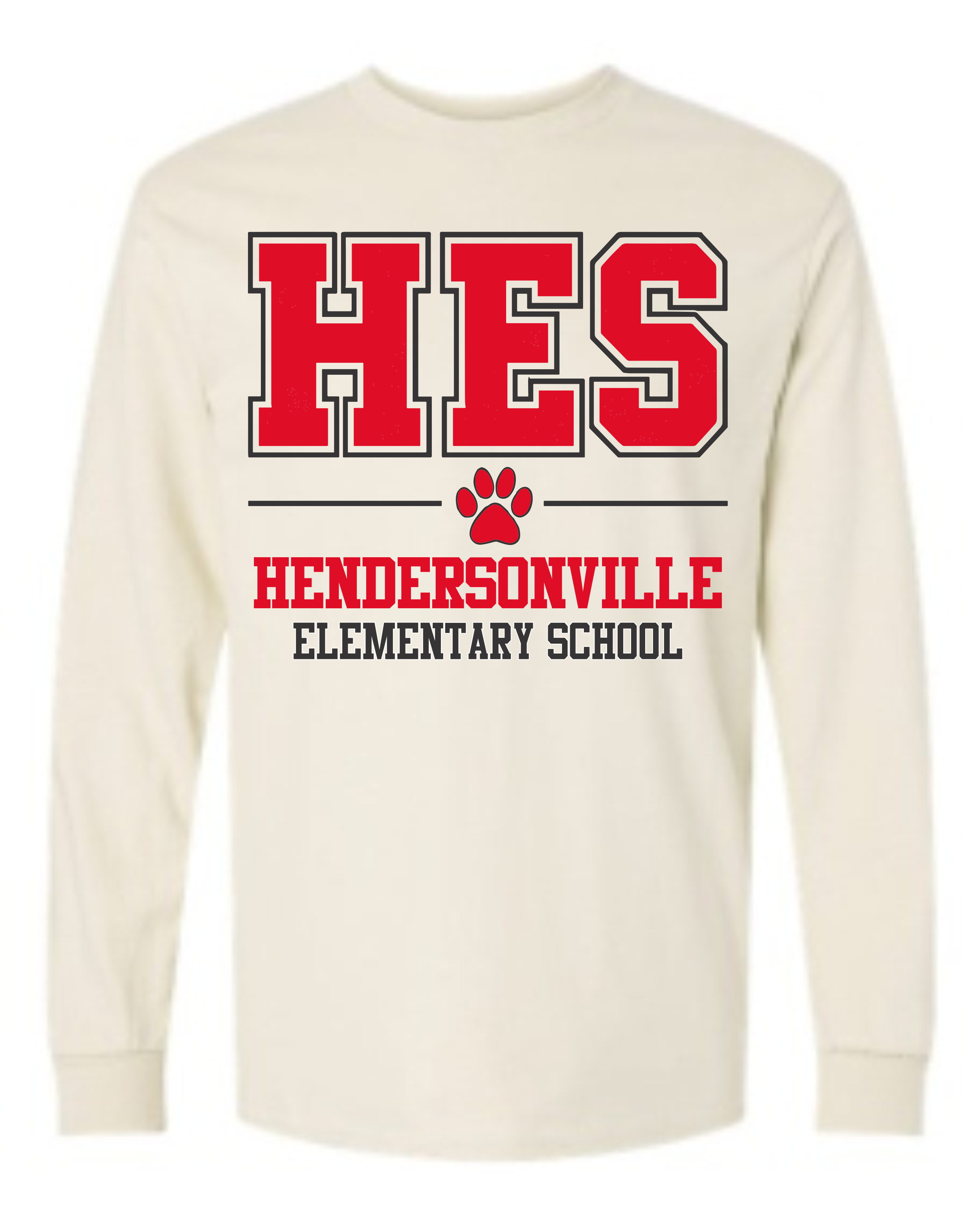 Hendersonville Elementary - HES Collegiate - Adult Long Sleeve Tee