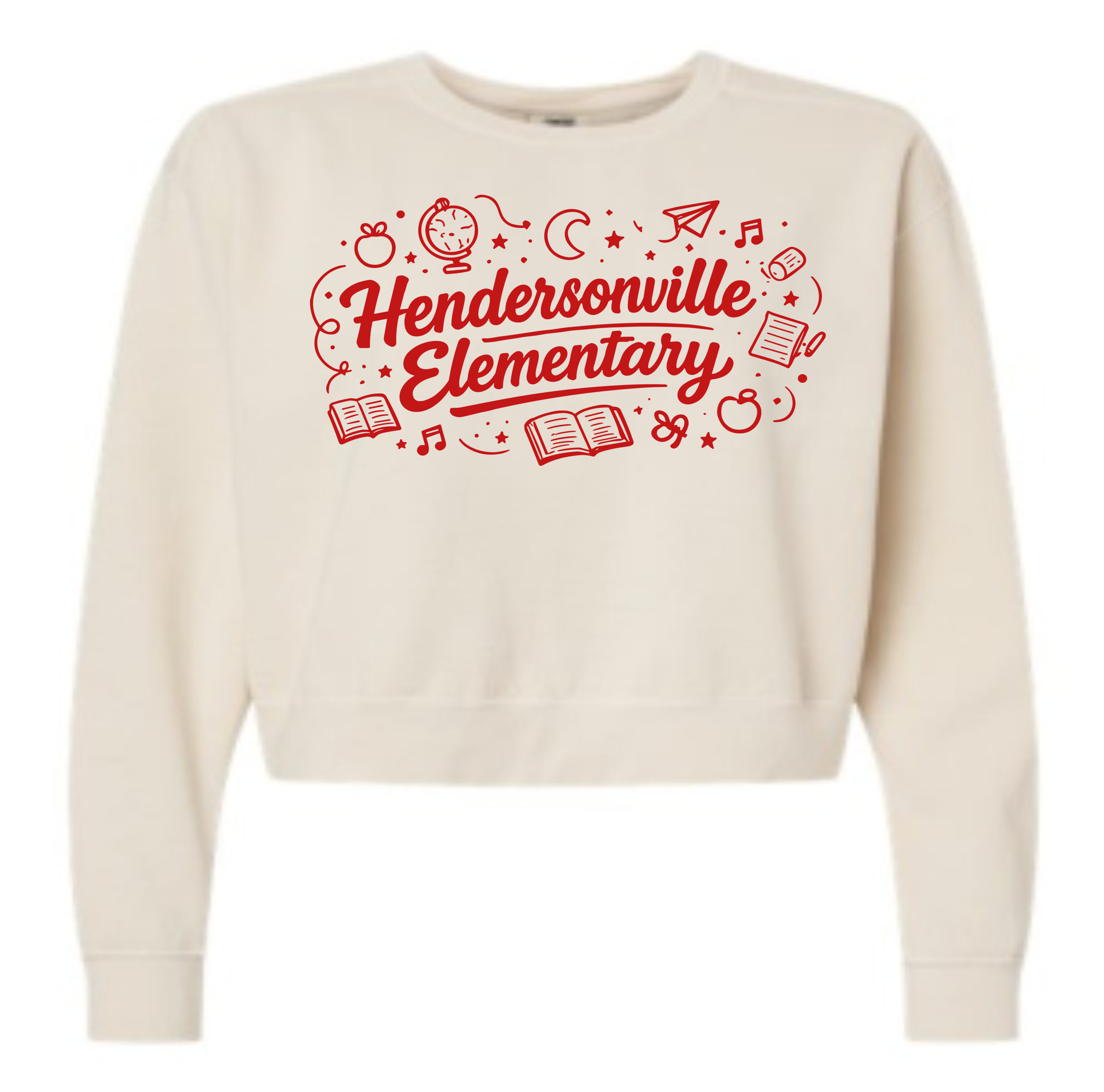 Hendersonville Elementary - Hendersonville Elementary Icons - Women's Crop Sweatshirt