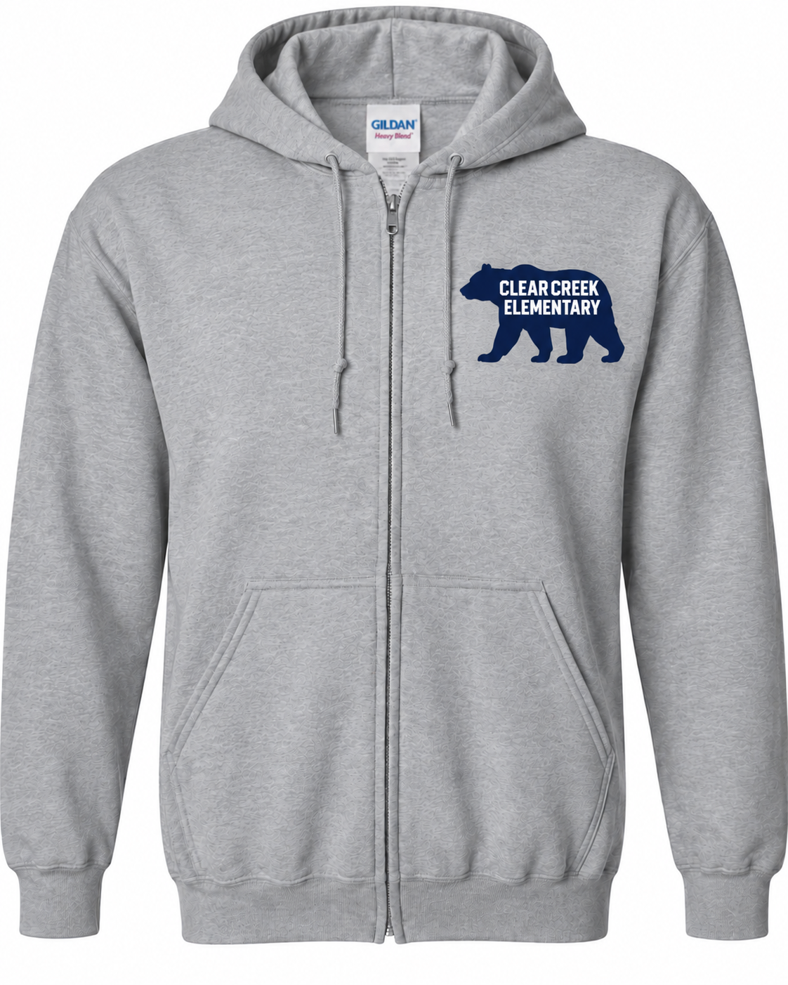 Gray Clear Creek Elementary Bear Hoodie.png