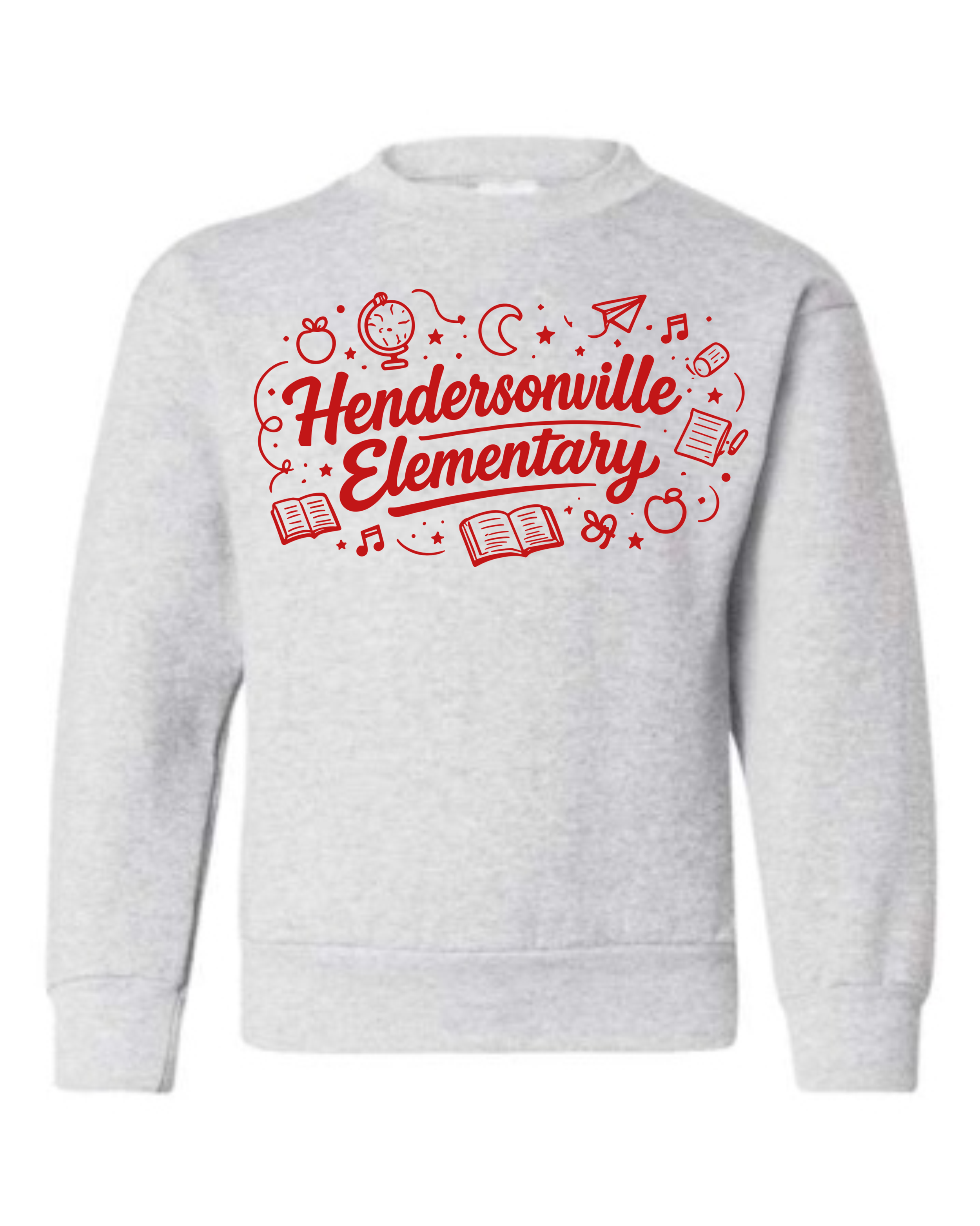 Hendersonville Elementary - Hendersonville Elementary Icons - Youth Crewneck Sweatshirt