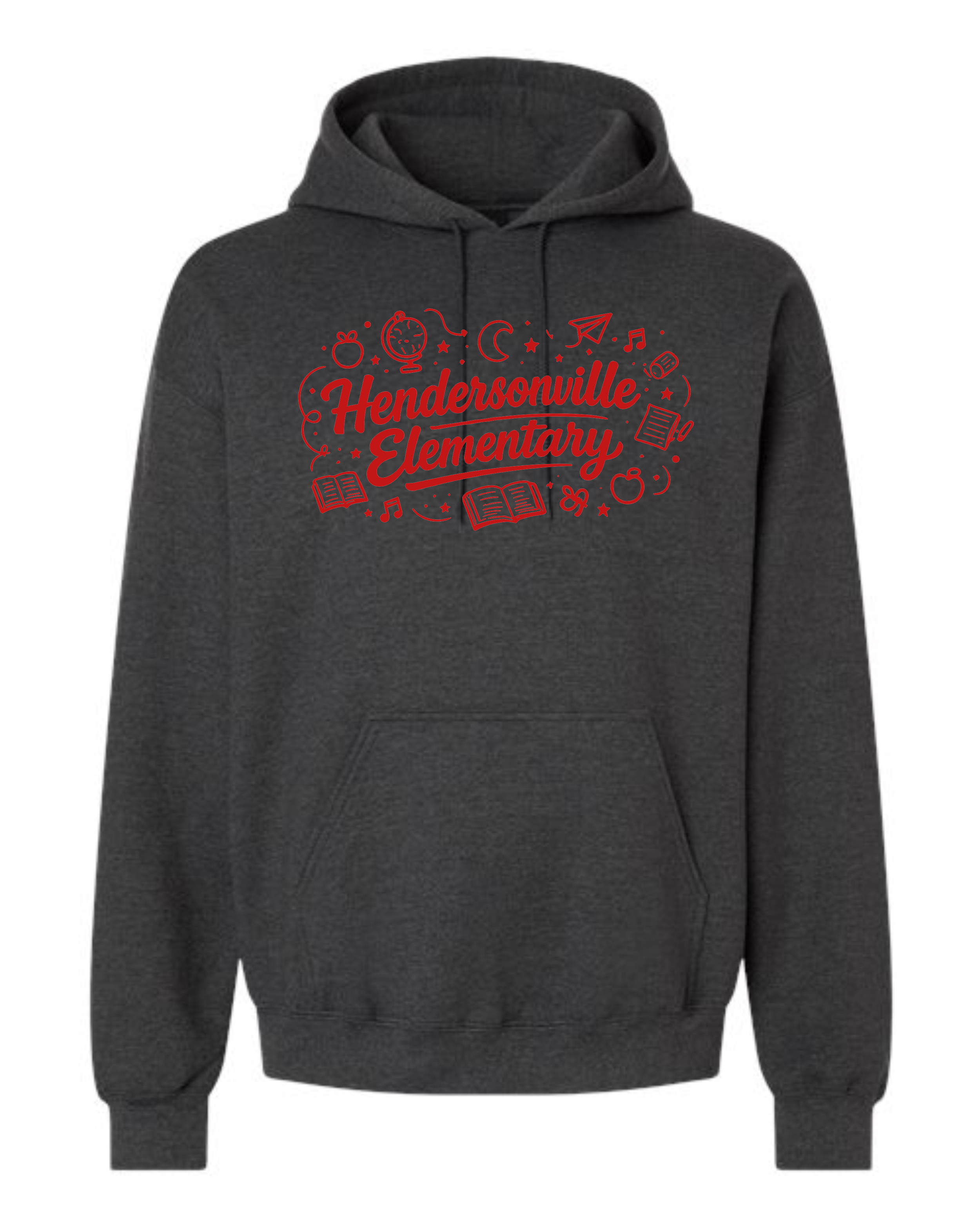 Hendersonville Elementary  logo  Adult Hoodie Sweatshirt