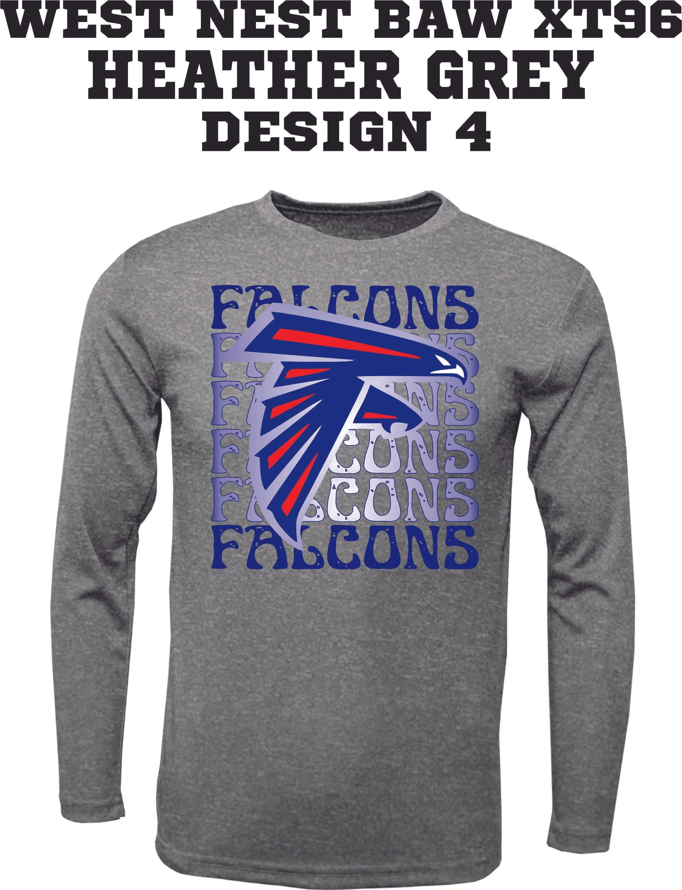 WEST NEST 2025 - BAW XT96 LS FISHING SHIRTS - HEATHER GREY DESIGN 4