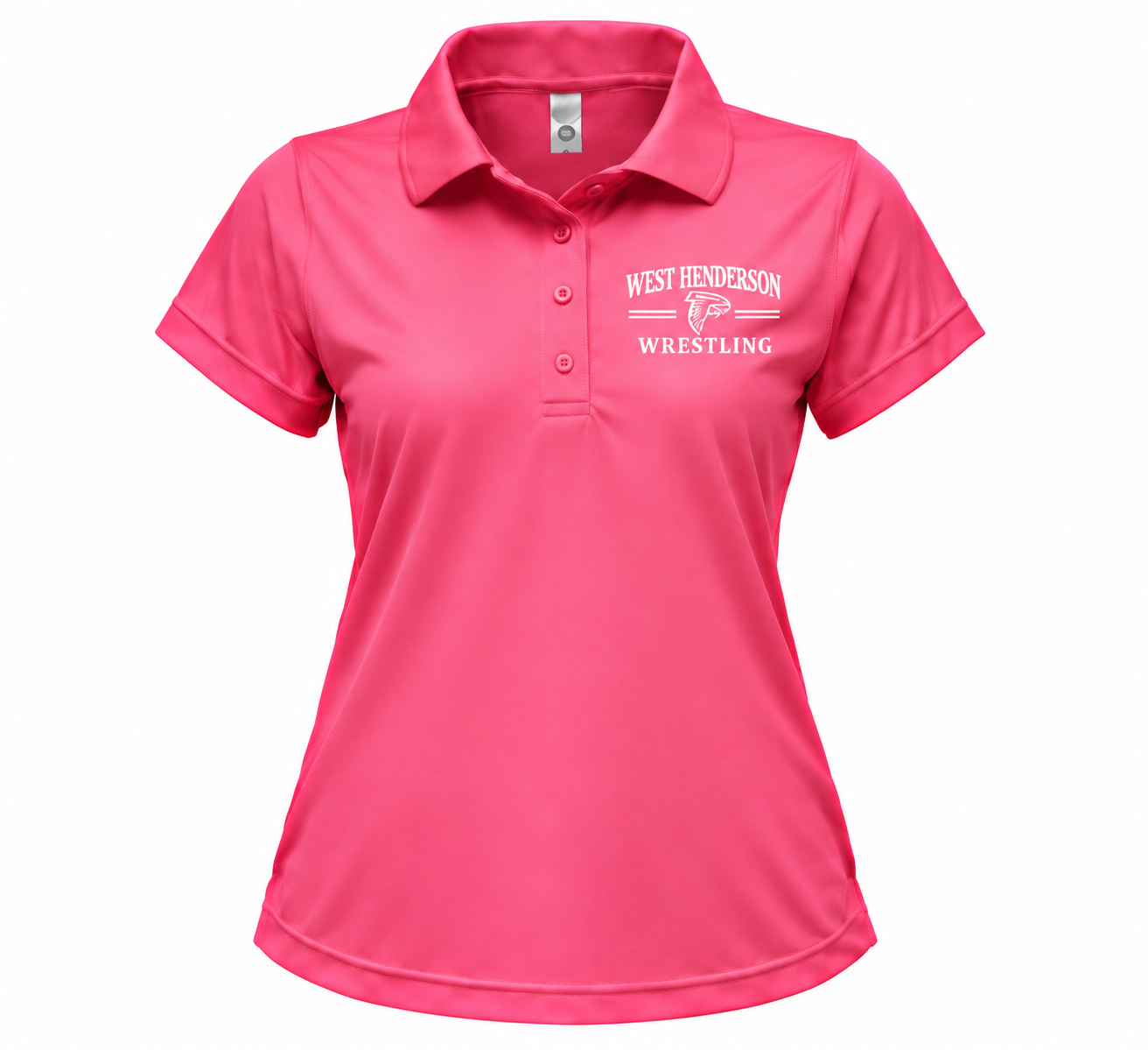 Pink women's polo with falcon logo-4.png