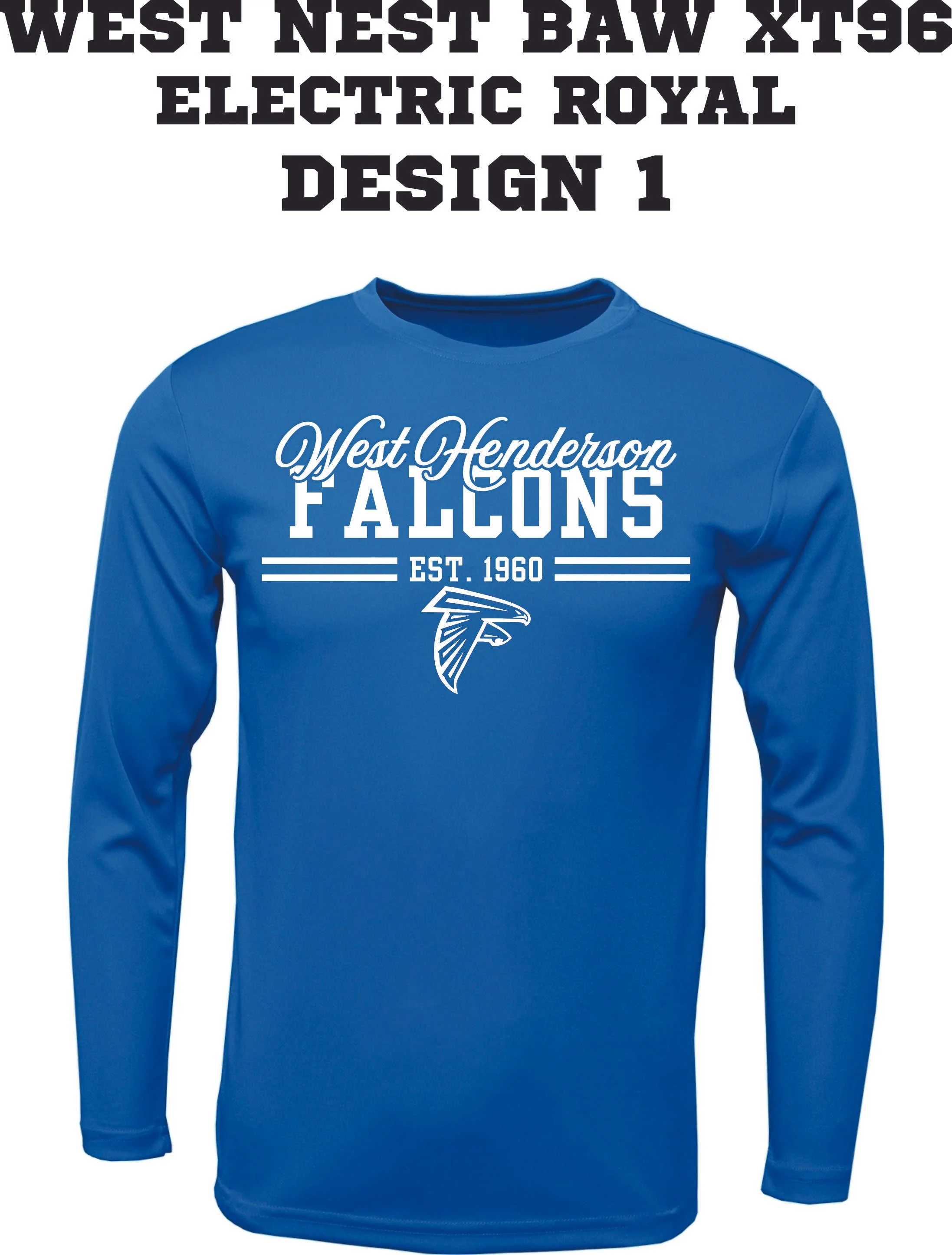 WEST NEST 2025 - BAW XT96 LS FISHING SHIRTS -  ELECTRIC ROYAL DESIGN 1