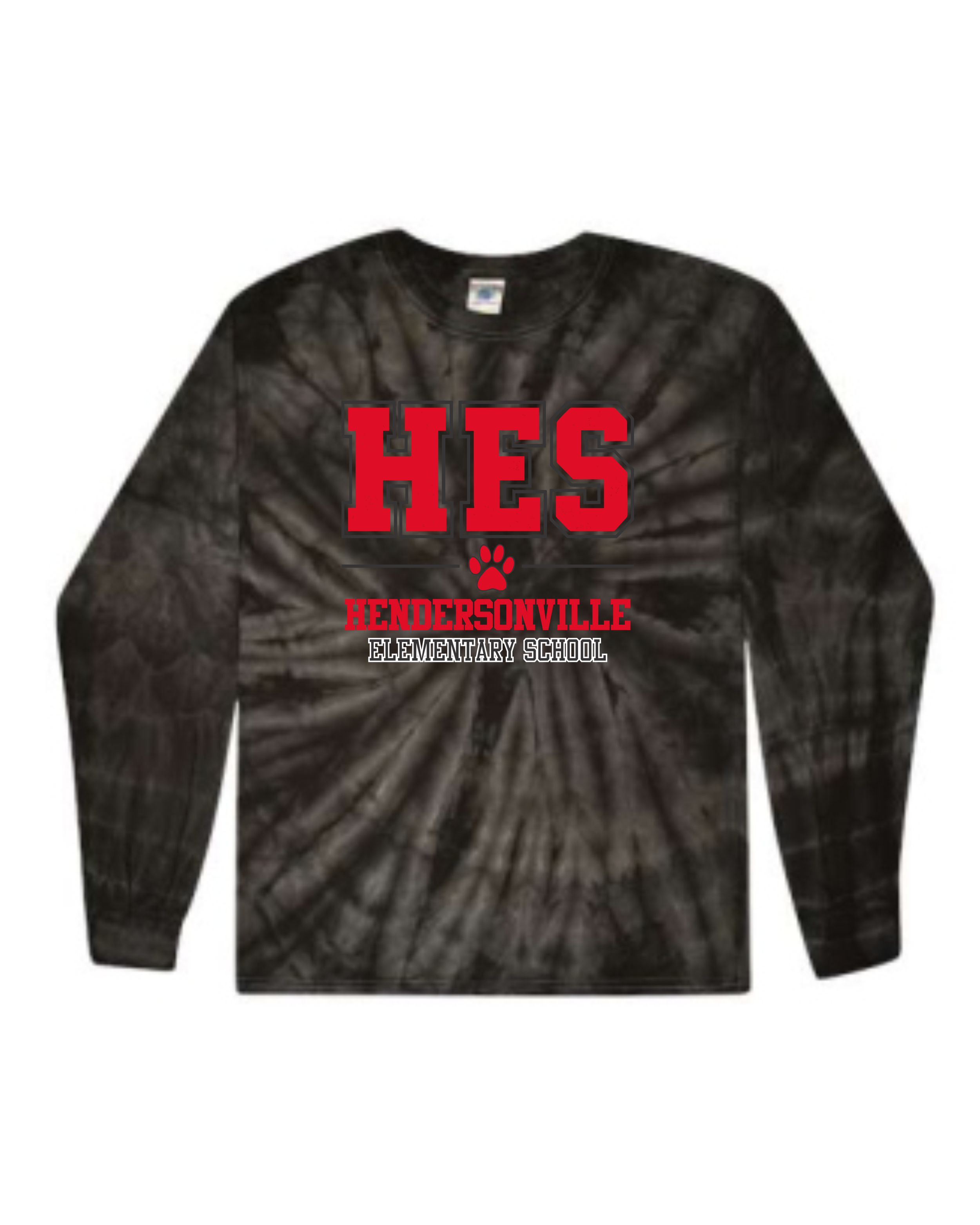 Hendersonville Elementary  Youth Long Sleeve Tie-Dye Tee