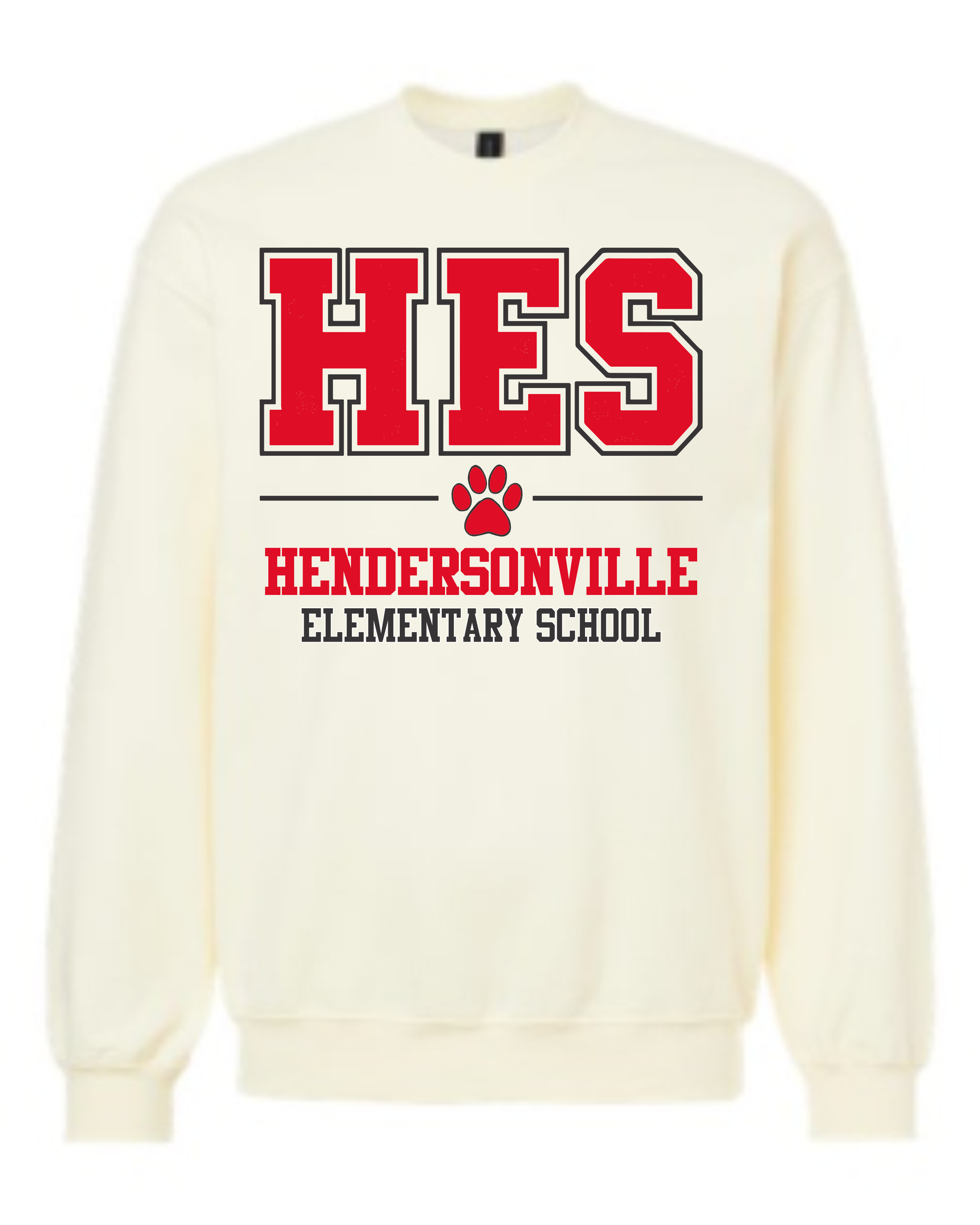 Hendersonville Elementary - HES Collegiate - Adult Crewneck Sweatshirt