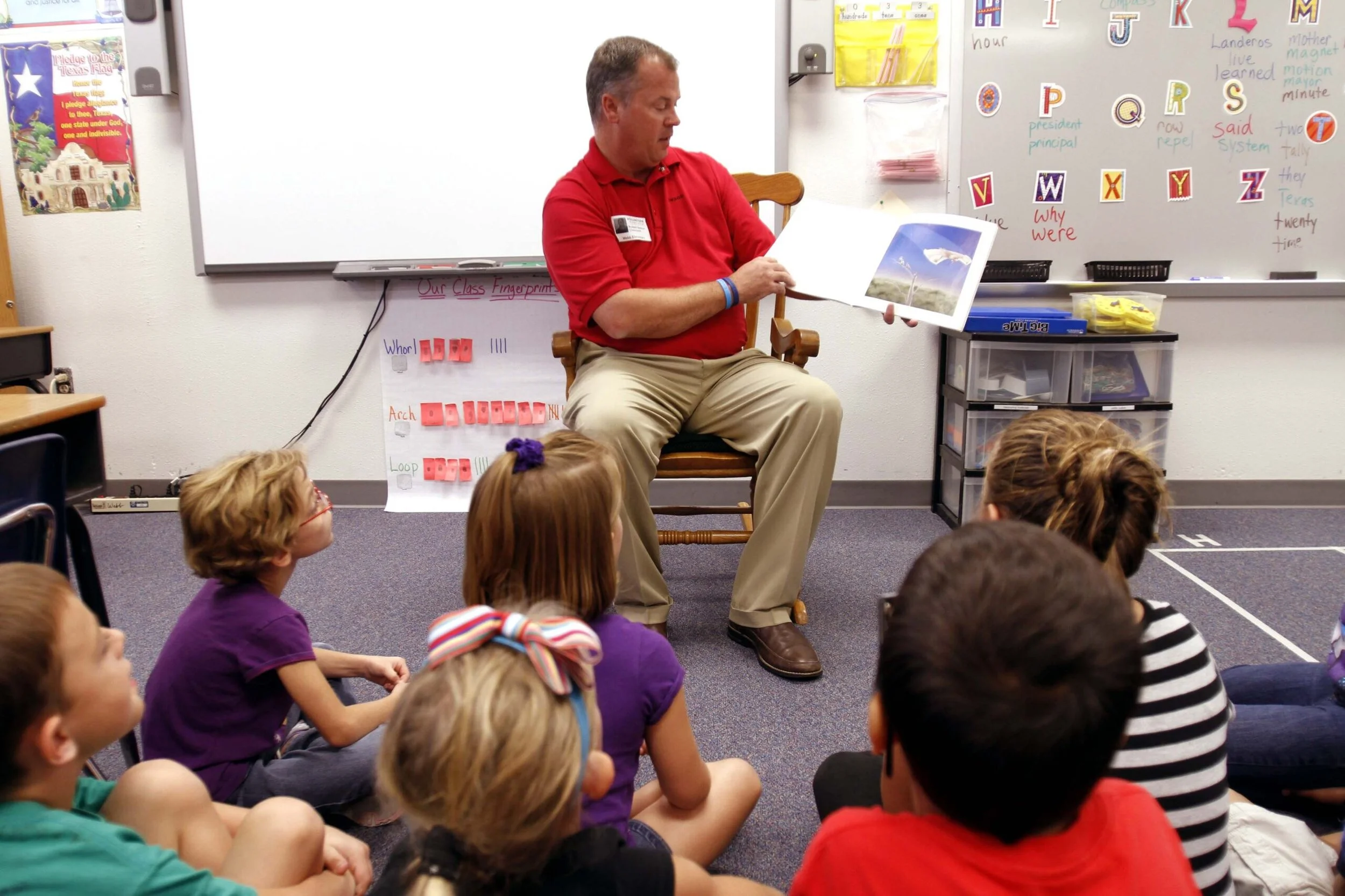 Volunteer Reading at George W. Carver Elementary School