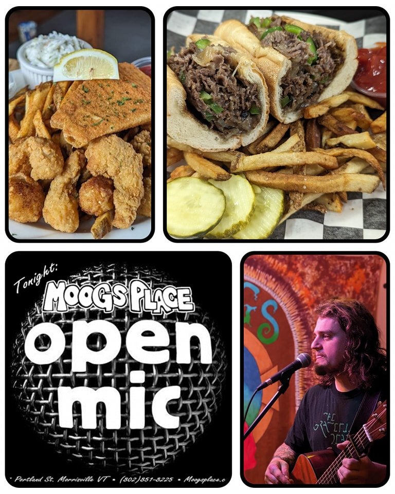 Once again we are geared up for a super fun Thursday evening at Moogs Place! This week the talented and well mannered Brian Hamlin will be our host for open Mic (8pm) ....and here are the dinner specials:
&bull; Tomato bisque
&bull; Philly cheesestea