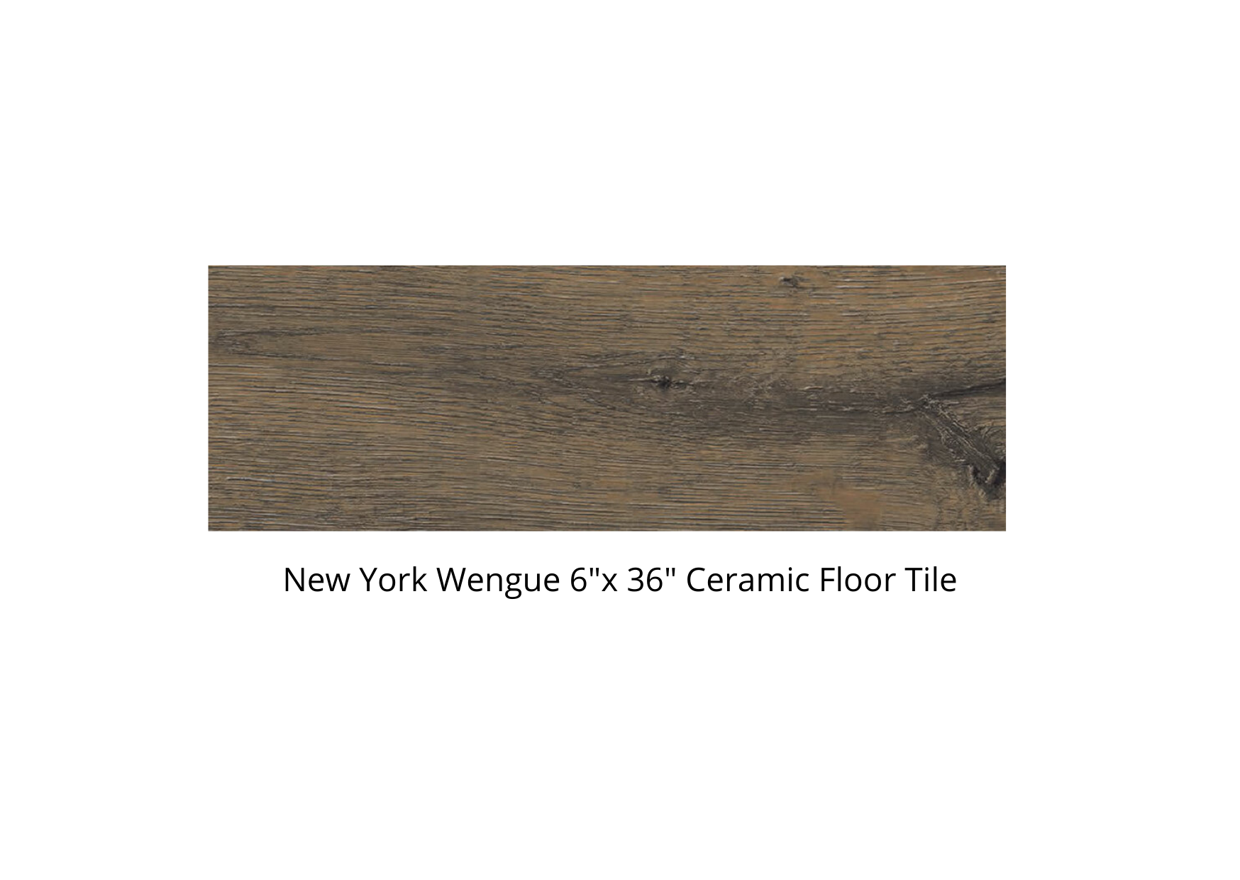 New York Wengue 6" x 36" Ceramic Floor Tile 