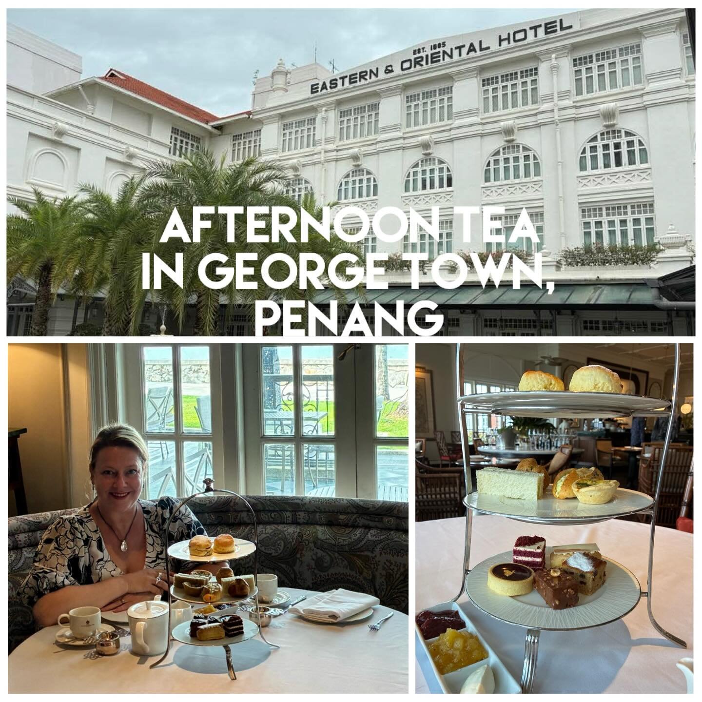 Back #RoadTestingTheWorld and living the #expatlife in #GeorgeTown #Penang #Malaysia with #afternoontea at the #glamourous #easternandorientalhotel @eohotelpg 
#ThePackedBag
