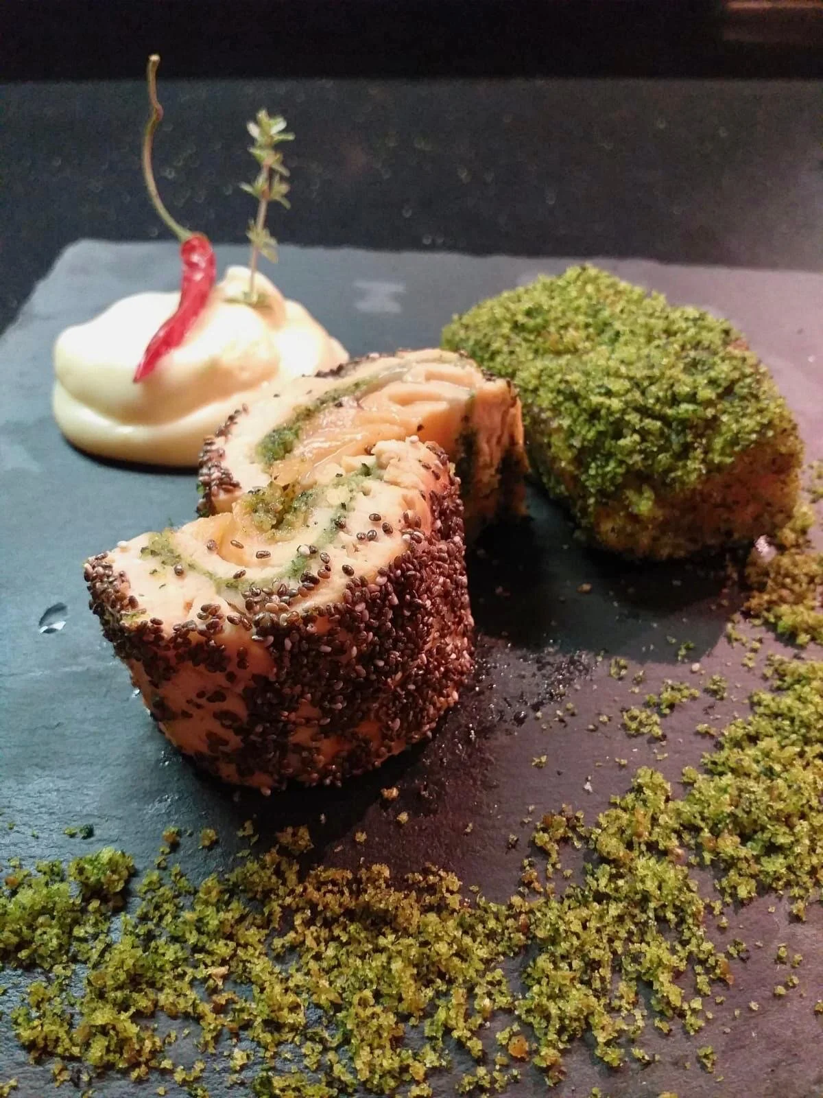 SALMON WITH HERBED BREADCRUMBS AND ORANGE MAYONNAISE