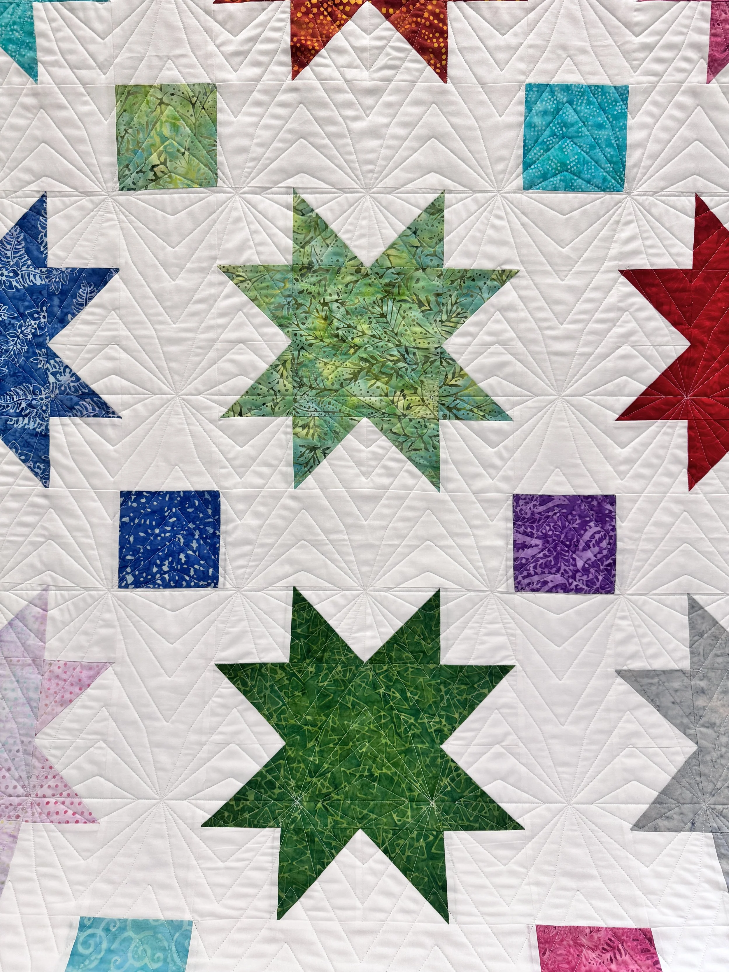 Star quilt with Gem pantograph
