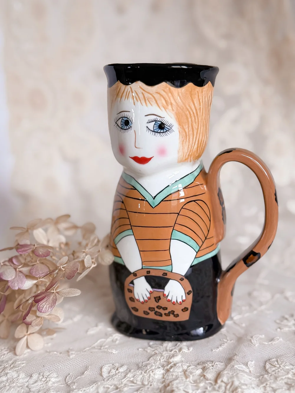 貴重ヴィンテージ　Susan paley 可愛い♪陶器クッキージャー 貴重ヴィンテージ Susan paley 可愛い♪陶器クッキージャー 貴重