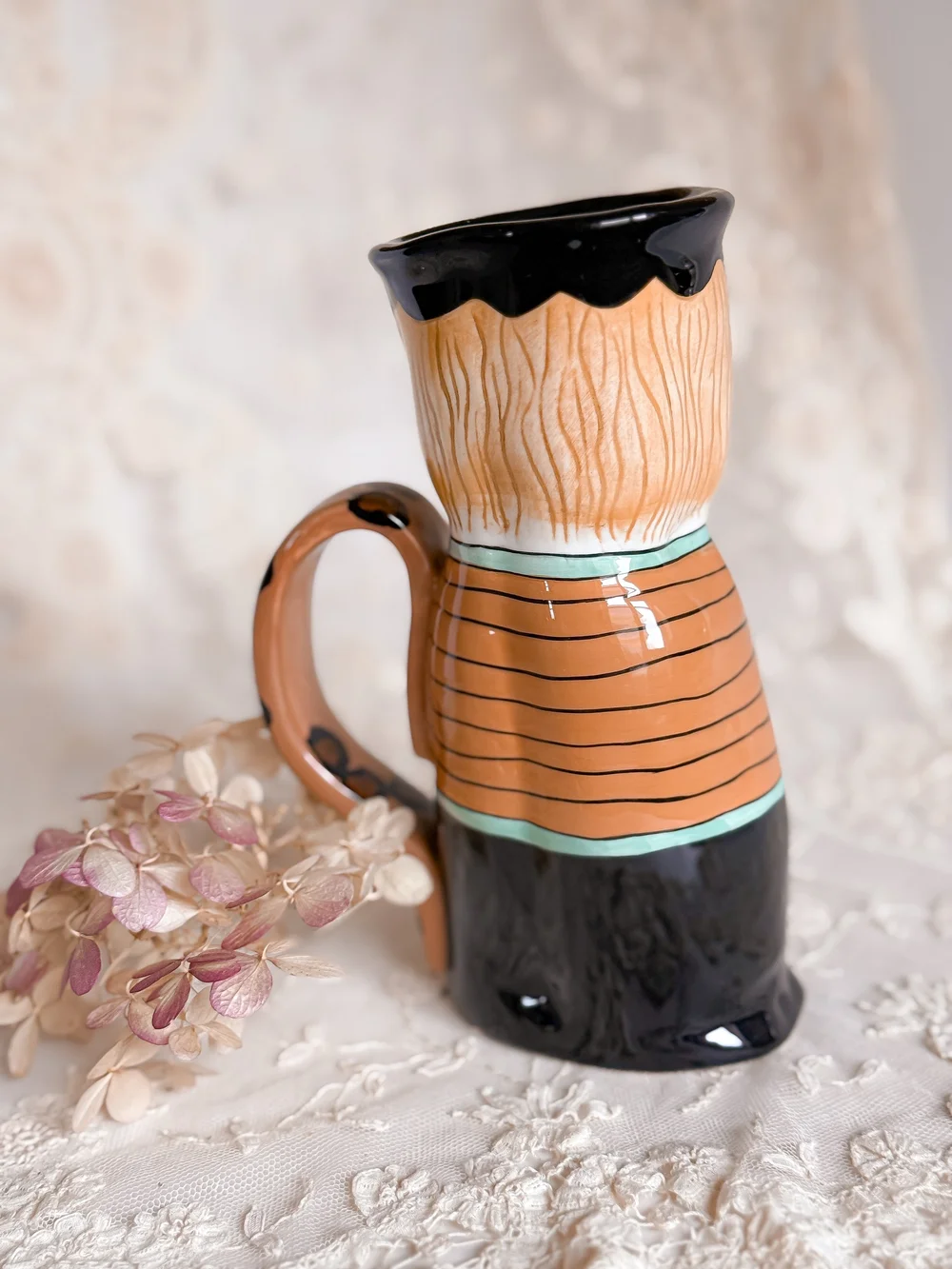 貴重ヴィンテージ Susan paley 可愛い♪陶器クッキージャー 貴重