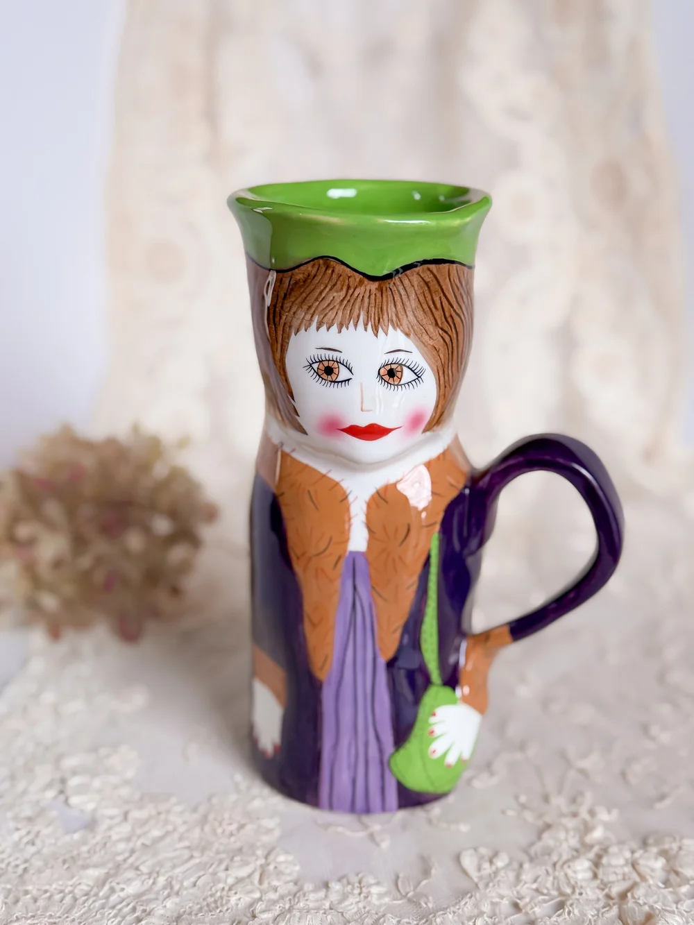貴重ヴィンテージ　米Susan paley 可愛い♪陶器クッキージャー Jen by Susan Paley Mug — The Vintage Bombshell