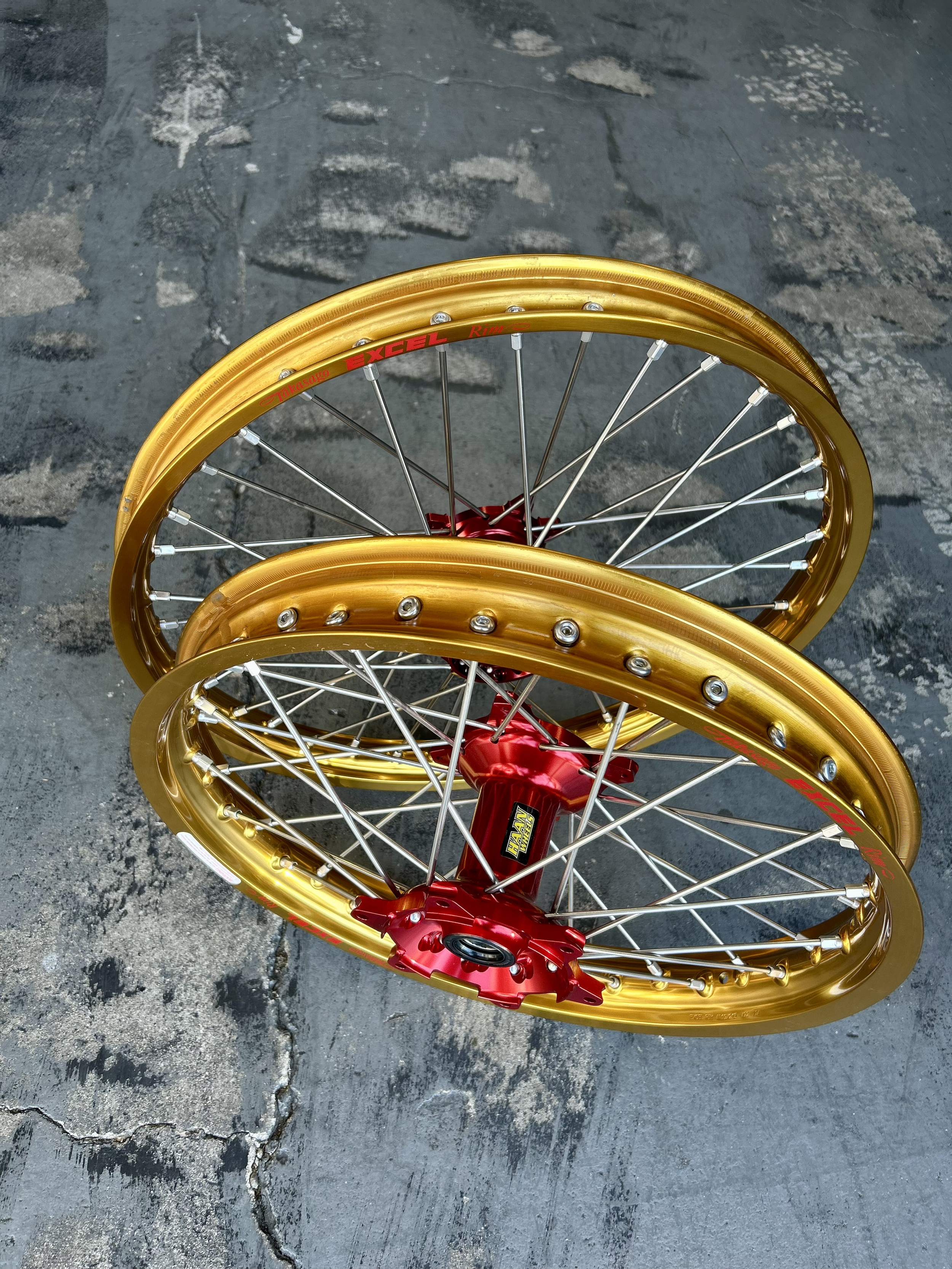 HONDA CRF 250R/450R/450X/450RX/450L WHEELS (HAAN + EXCEL TAKASAGOS) - SET