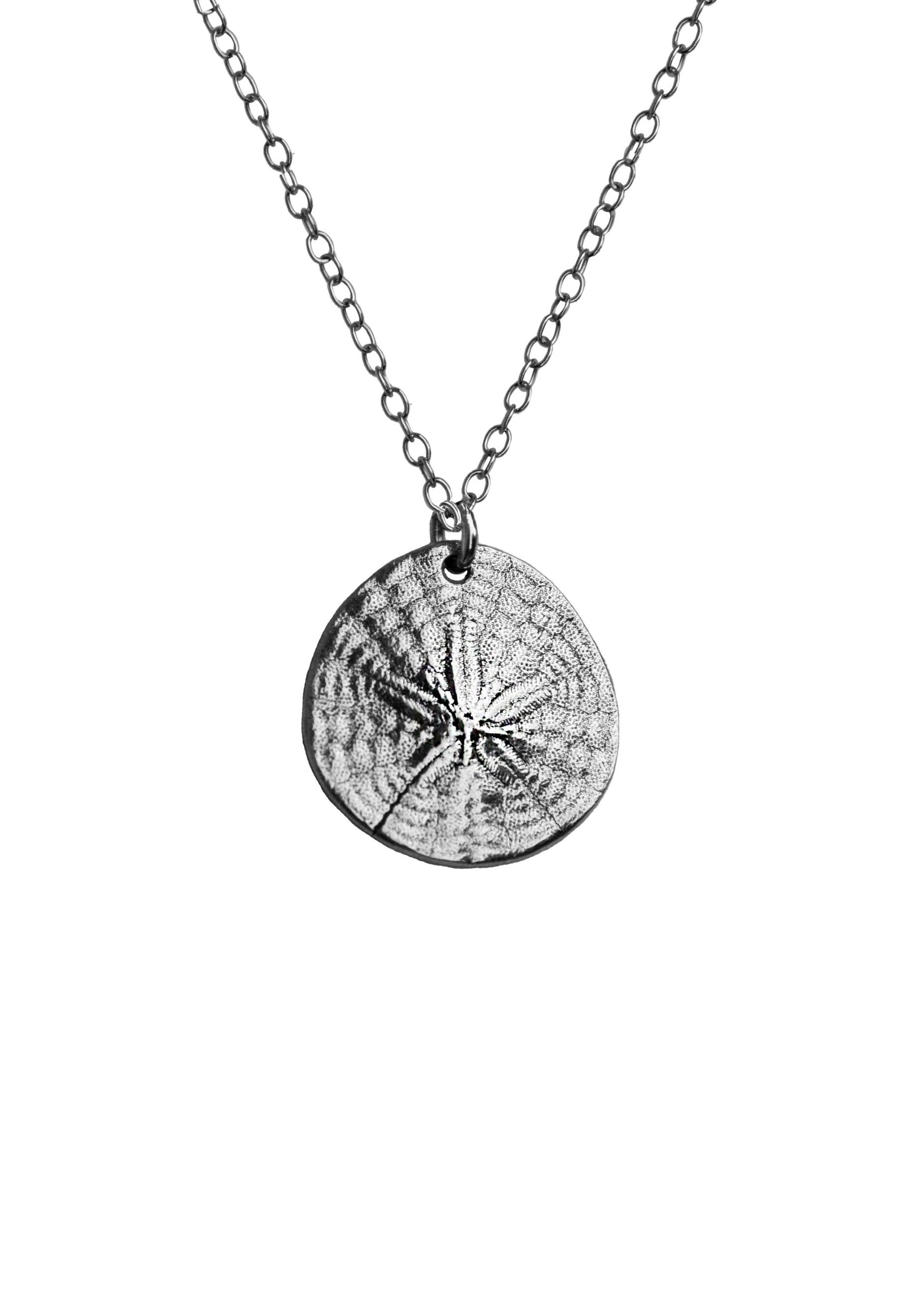 Buy Sand Dollar Necklace Tiny Silver Sanddollar Charm Necklace 925 Sterling  Silver Jewelry Online in India - Etsy