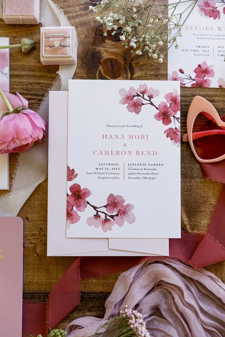 Cherry Blossom Invitation Suite