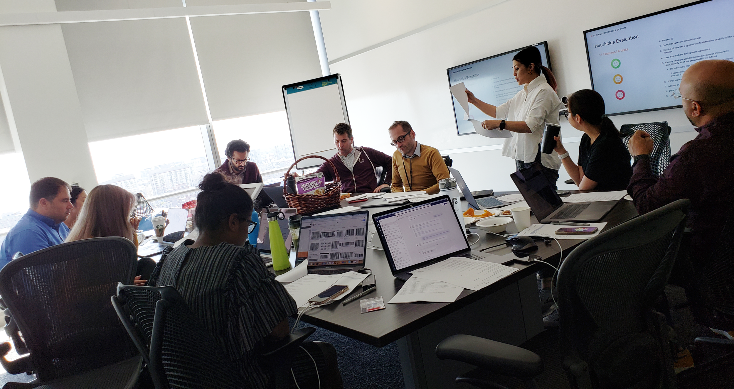 Field research kickoff meeting — Our researcher going over the information for the field research crew!