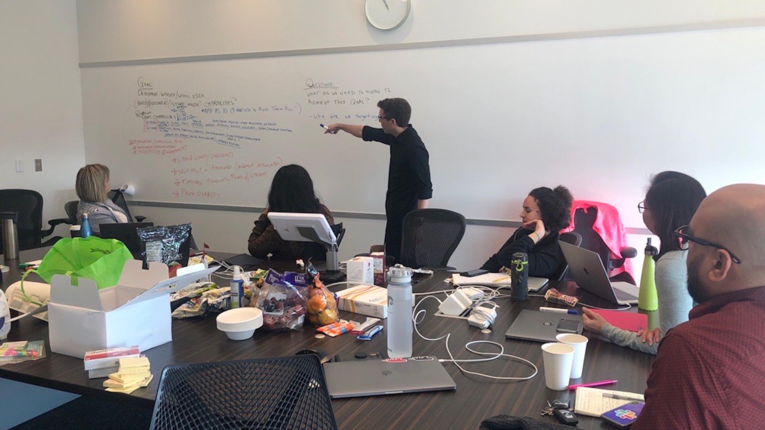 Day 1 - Me helping defining our goal