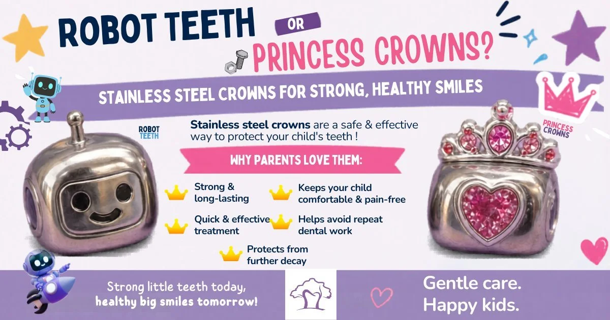 At Oakey Family Dental, we like to make dentistry a little less scary 👻&hellip; and a lot more fun!🎉

You might hear us talking about &ldquo;robot teeth&rdquo;🤖🦷 or &ldquo;princess crowns&rdquo;👸🦷 &mdash; but what we&rsquo;re really referring t