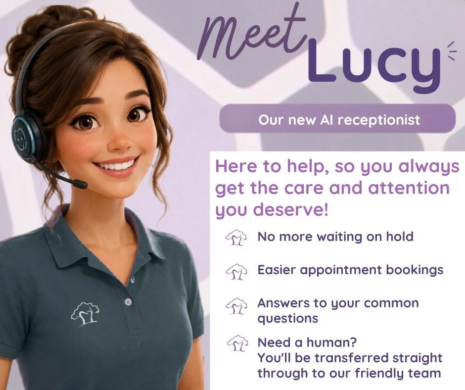 Meet LUCY ✨ (we know some of you have already had the pleasure ☺️)

As our practice continues to grow busier, we NEVER want to miss your call &mdash; because ALL our patients are IMPORTANT to us. 

That&rsquo;s why we are TRIALING Lucy, our AI recept