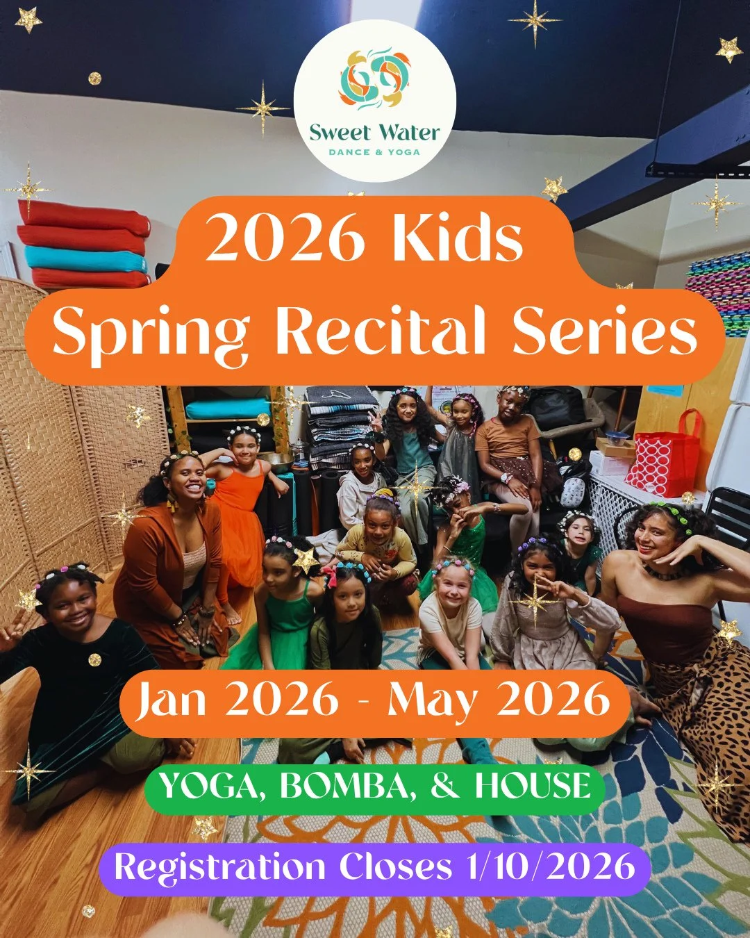 ✨ Registration is now open! ✨⁠
⁠
The 2026 Kids Spring Recital Series is here &mdash; a 17-week adventure for kids ages 6&ndash;10 who love to move, create, and express themselves! 💃🧘&zwj;♀️🎶⁠
⁠
Each Saturday, your child will explore Yoga, Bomba &a