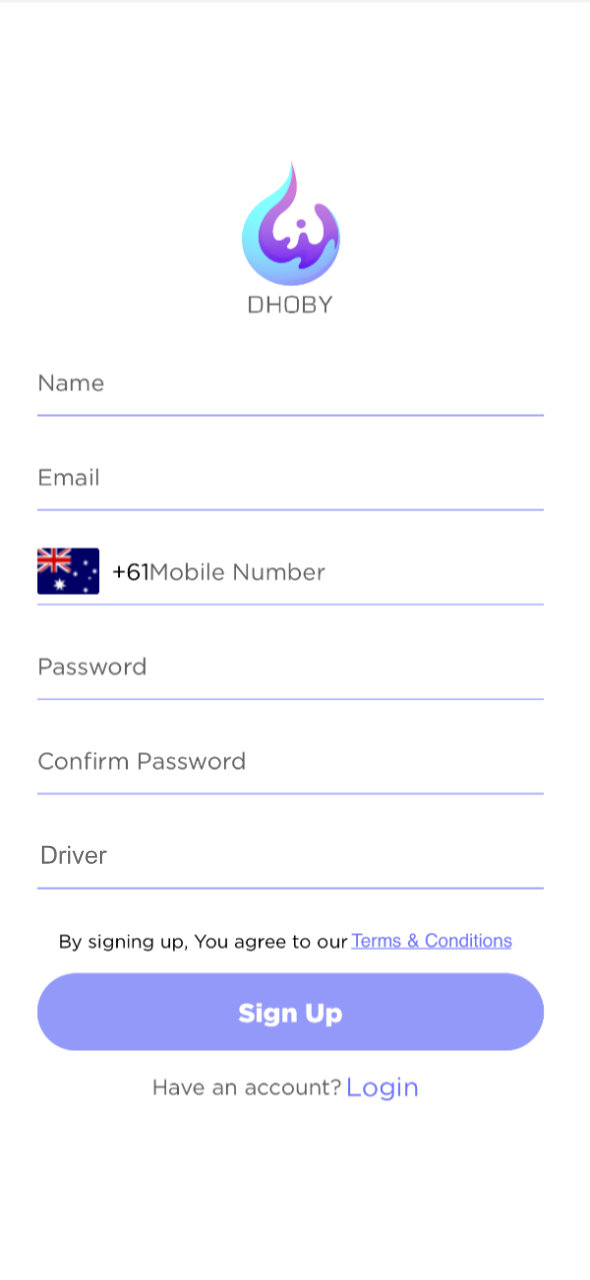3. Fill out your account details to Sign Up
