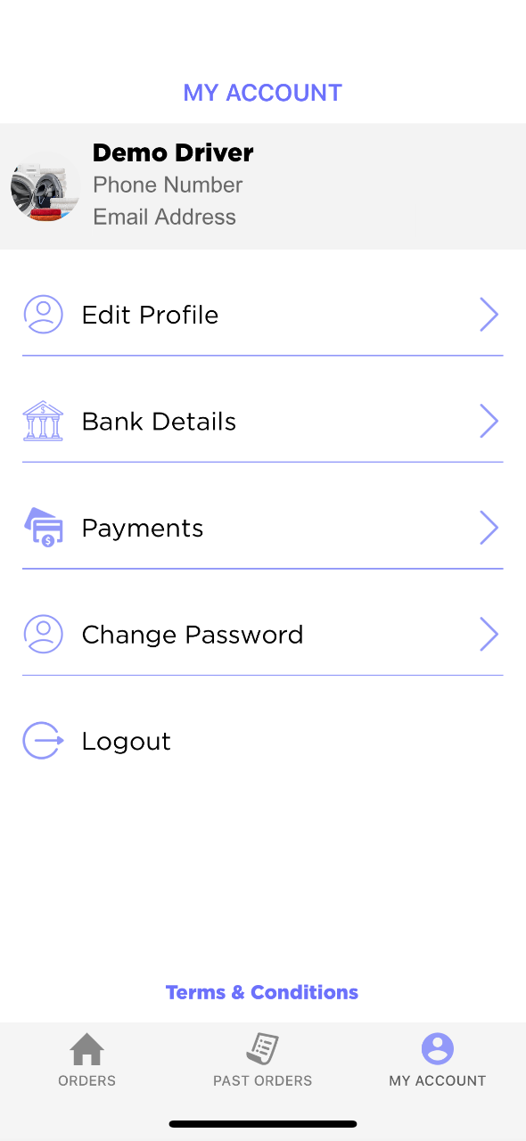 4. Upload your bank details under ‘My Account’