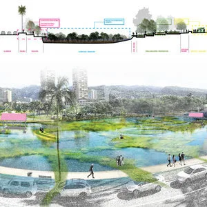 REBIRTHby Jay Moorman, Melise Nekoba and Rubinson IntongRestoring the Waikīkī watershed with wetlands, food production and green corridors.