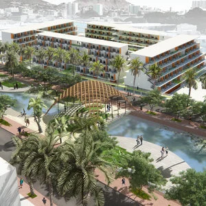 NIU HELE WAI COMMUNITY HOUSINGby Khoa Nguyen and Duc TranSustainable housing that bridges across Kapālama Canal and connects directly to the neighborhood’s rail station.