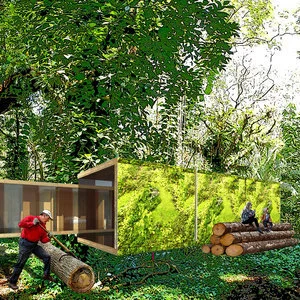 LUMBER JACK SHACKby Joo-Hyun ParkInvasive tree species as a home building material.