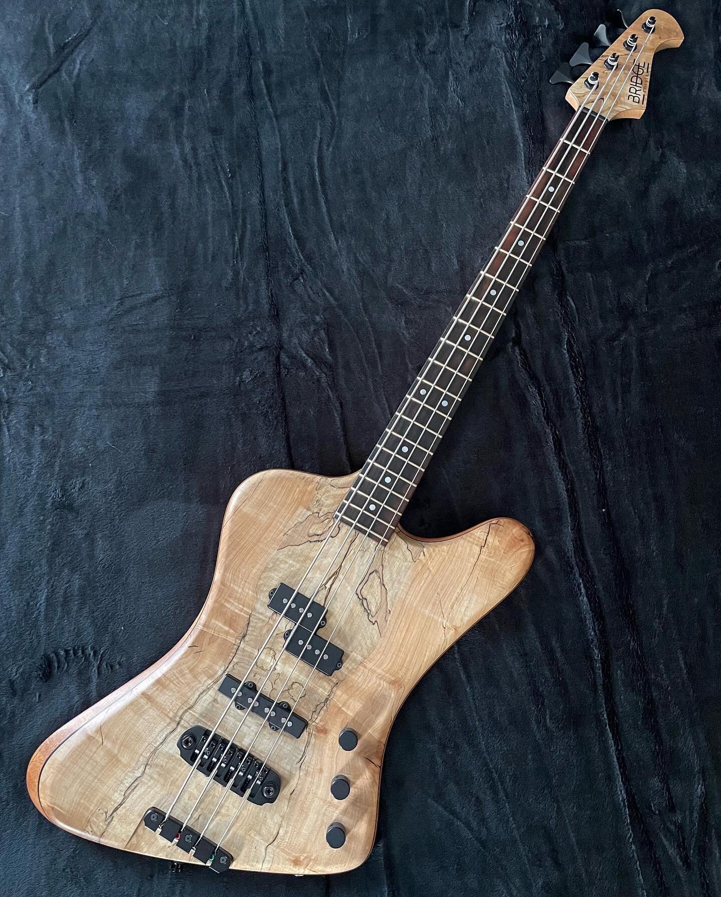 Bridge Builder #24: no more basses, at least until the next one. 
I&rsquo;ve said as long as @maybass77 is making basses I shouldn&rsquo;t be. But I&rsquo;m easily swayed by money, so here I sit with a FireBrose Bass. This spalted top and back was gr