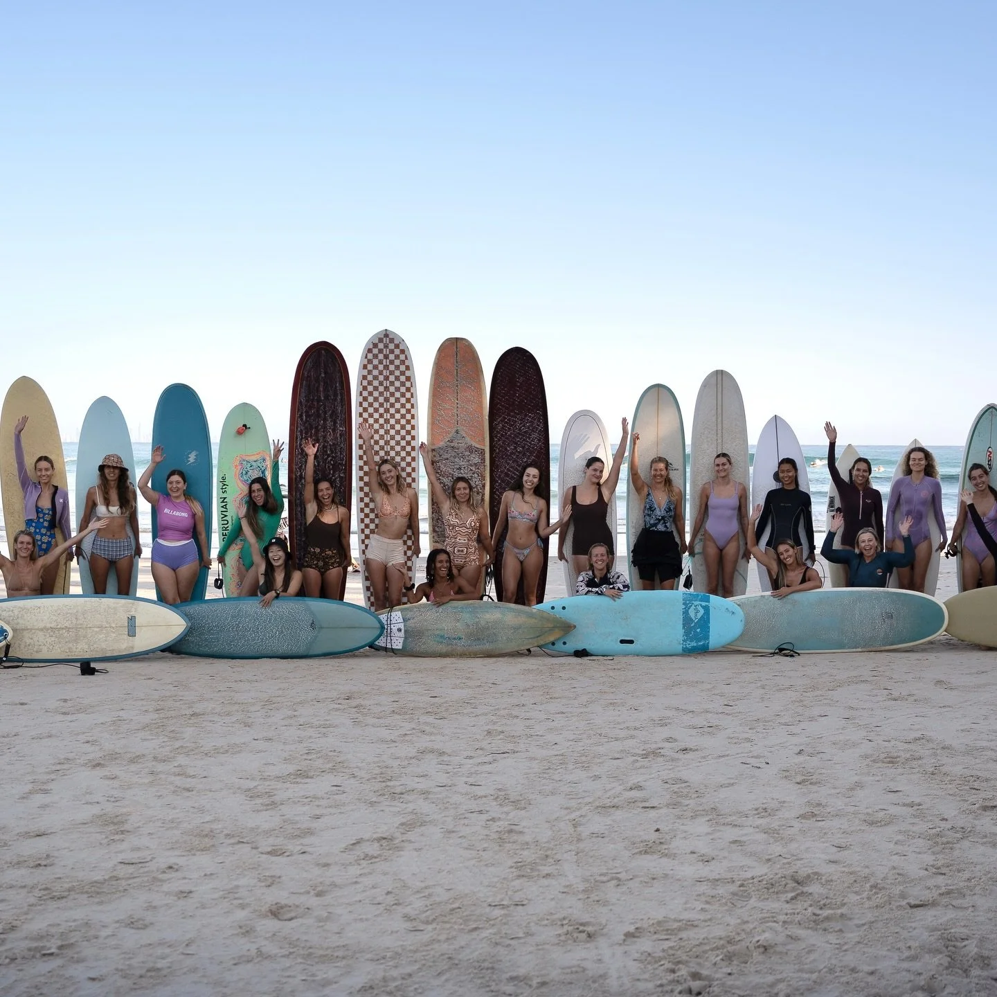 Ahhh we love our community so so much 🥹🫶🏽 Seriously cannot wait to be back in the water with all you amazing ladies 💕 Nothing but support &amp; encouragement when we&rsquo;re together &amp; the energy in the lineup is contagious! Once this swell 