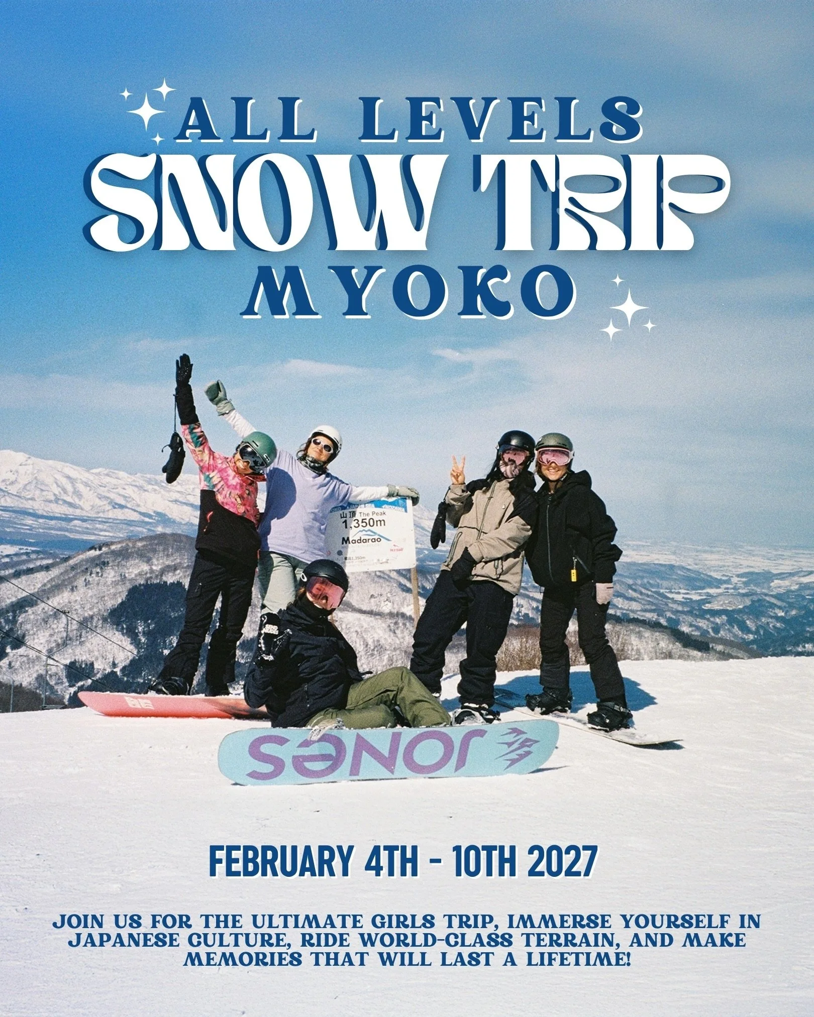 BOOKINGS ARE OFFICIALLY LIVE 🔥 Myoko All Levels Snow Trip ❄️🏂🎿🇯🇵

After TWO sold out Japan snow trips, we&rsquo;re so excited to be bringing you our THIRD Japan adventure for 2027 ❤️&zwj;🔥 and... after opening spots to our waitlist first, we al