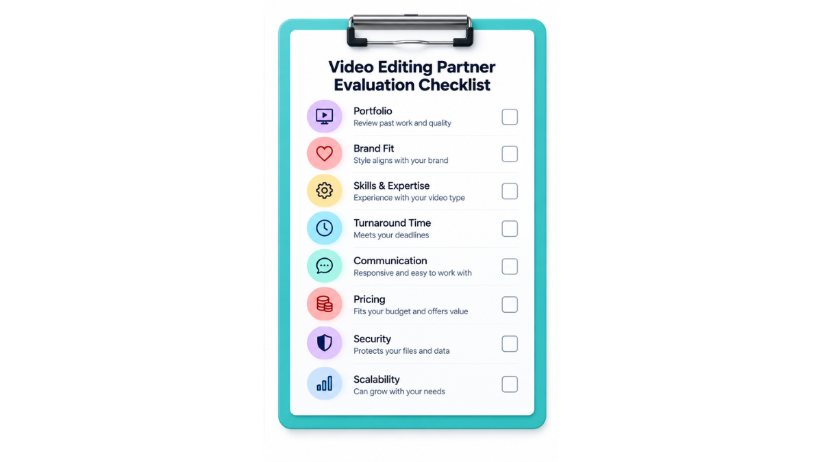 evaluate video editing checklist