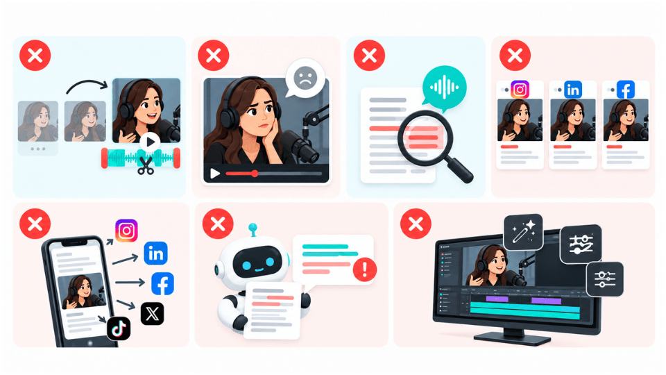 Common Podcast Repurposing Mistakes I Try to Avoid
