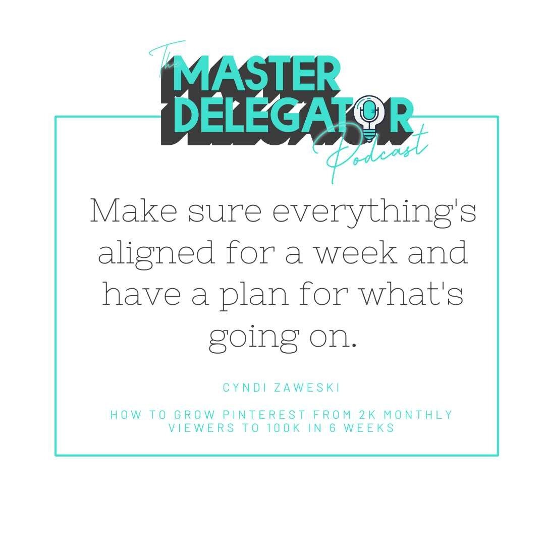 In episode 80 of the Master Delegator Podcast, Cyndi Zaweski shares how she lives a freedom-filled lifestyle in her business.

Visit https://smartvirtualassistants.com/master-delegator-podcast to listen to the full episode! ⠀⠀⠀⠀⠀⠀
⠀
.⠀⠀⠀⠀⠀⠀
⠀
.⠀⠀⠀⠀⠀⠀