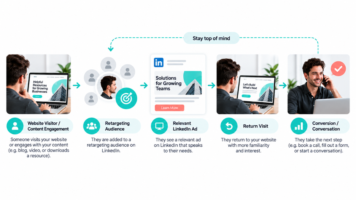 LinkedIn Marketing Retargeting Journey