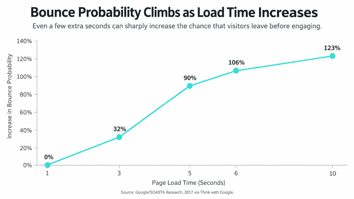 Page Speed vs. Lead Loss Chart for load time