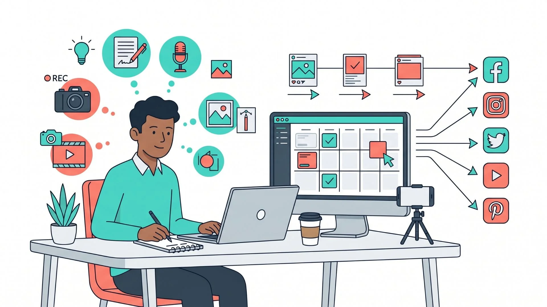 Content Creation and Scheduling in Social Media