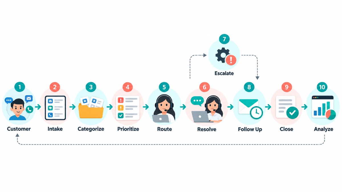 Scalable Customer Support Process Flow