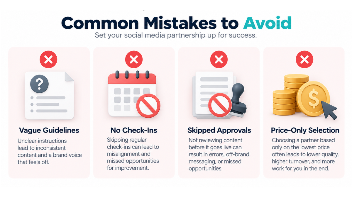 common mistakes to avoid which business make when outsourcing social media