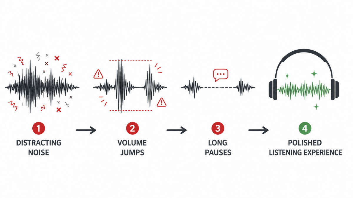 Podcast Editing Before-and-After Listener Experience