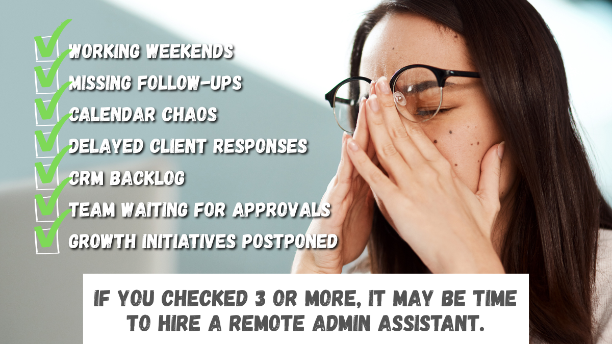 Time to hire remote admin assistant