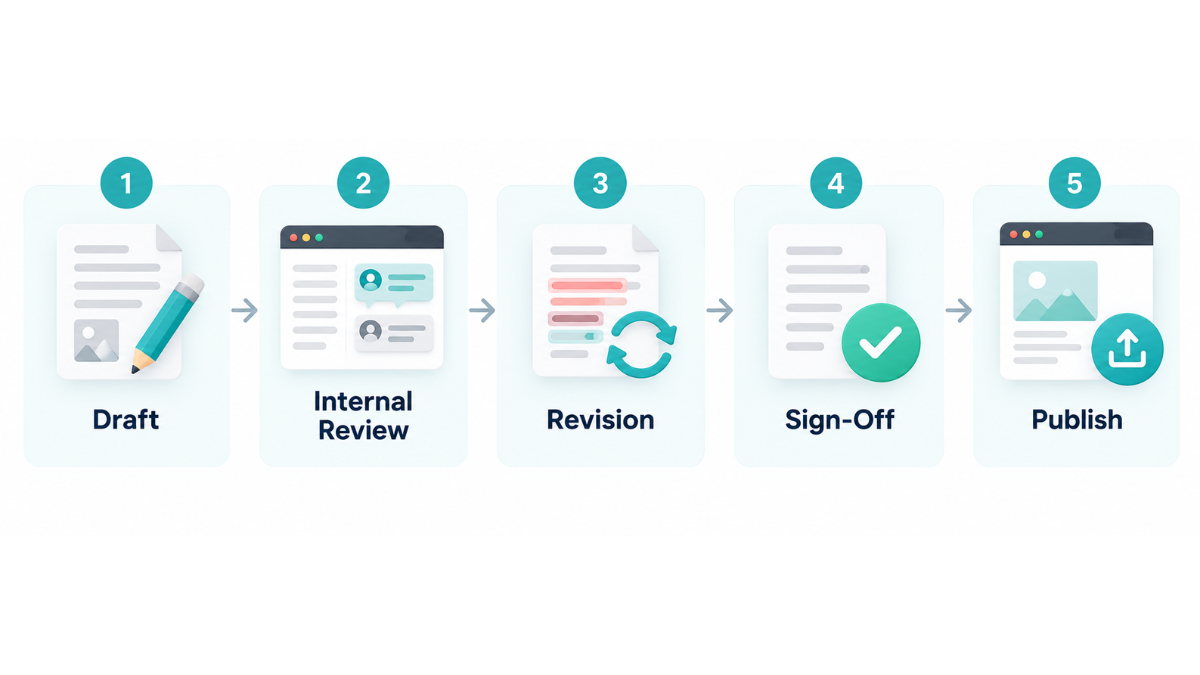 strong content approval process